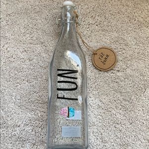 Rae Dunn NWT glass bottle